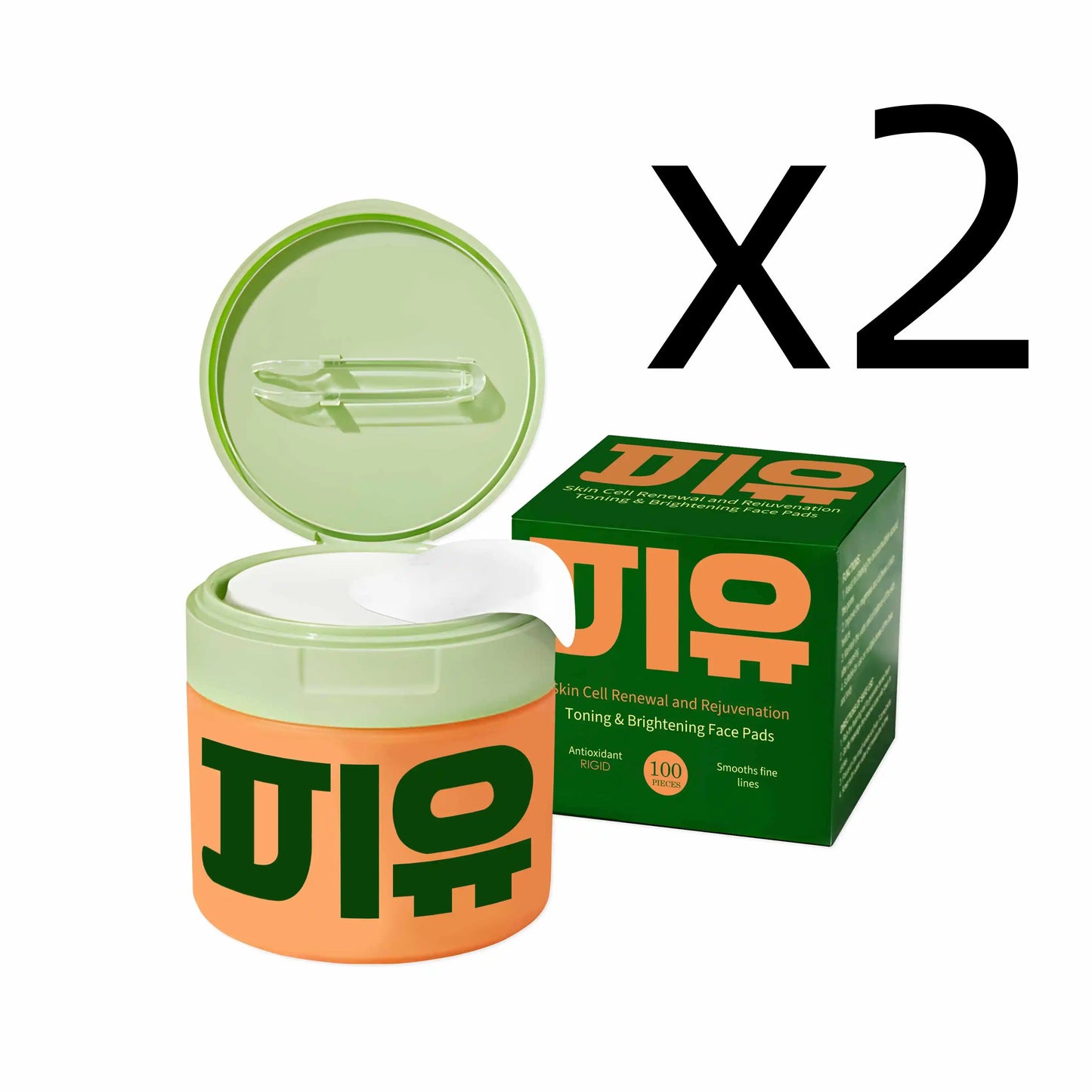 Jiyu Korean Skincare (2-PACK) - Anti-Aging, Dark Spot & Wrinkle Minimizing Toner Pads