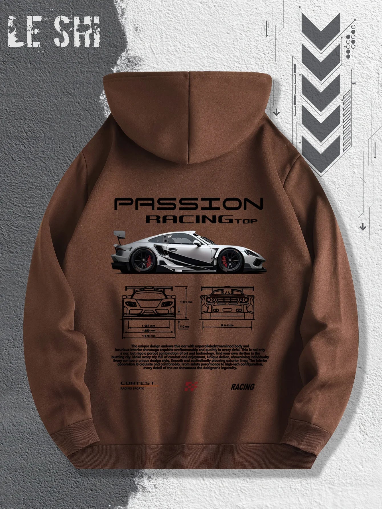 Men's Passionate Racing Graphic Hoodie