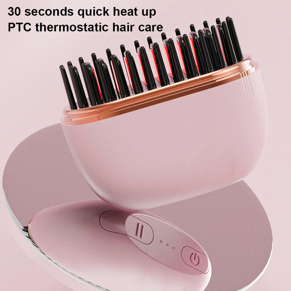 Mini Wireless Hair Straightener Comb