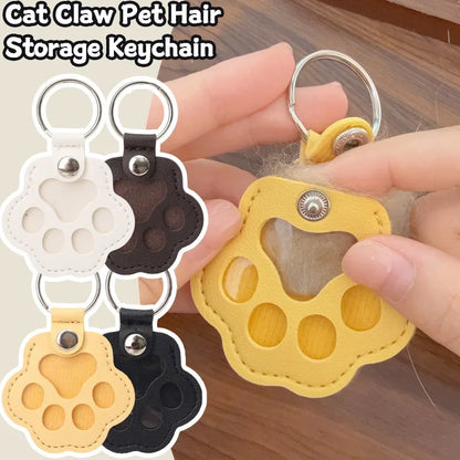 5pcs Cute Leather Portable Pendant Keyrings Cat Paw Pet Hair Holder Keychains for animal Lovers Accessories Wholesale Key chains
