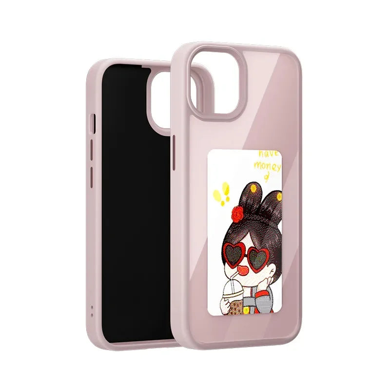 NFC E-Ink Display Phone Case - Custom Photo & Anime (iPhone 11-16)
