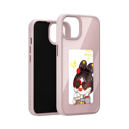 NFC E-Ink Display Phone Case - Custom Photo & Anime (iPhone 11-16)