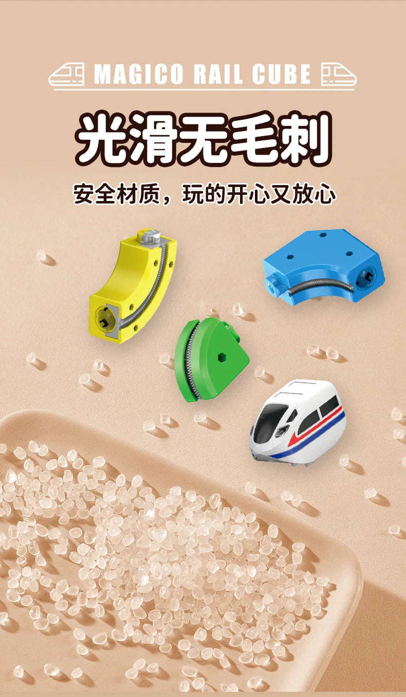 Electric Magnetic Track Set with Anti-Gravity Vehicles 100+ Piece STEM Building Toy Creative DIY Railway Model Gift