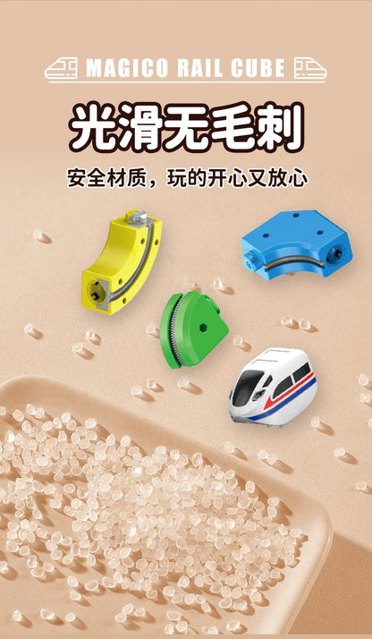 Electric Magnetic Track Set with Anti-Gravity Vehicles 100+ Piece STEM Building Toy Creative DIY Railway Model Gift