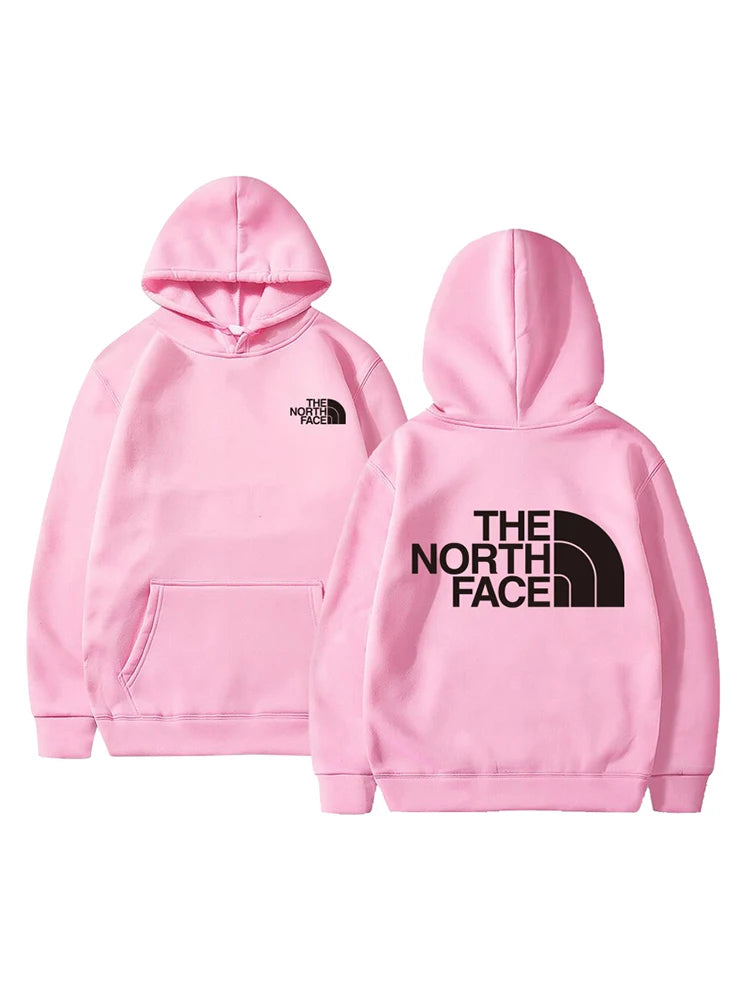 Outdoor Style Fleece Hoodie - Casual Pullover for Men & Women