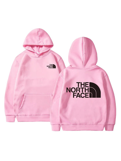 Outdoor Style Fleece Hoodie - Casual Pullover for Men & Women
