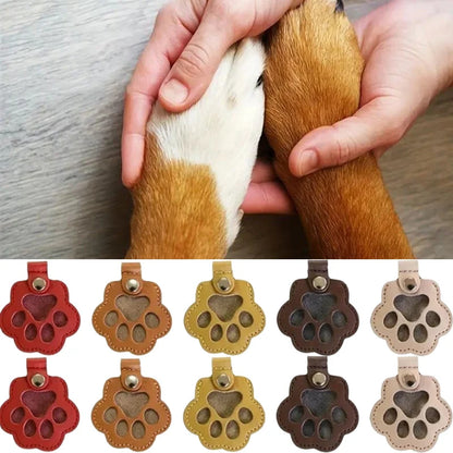 5pcs Cute Leather Portable Pendant Keyrings Cat Paw Pet Hair Holder Keychains for animal Lovers Accessories Wholesale Key chains