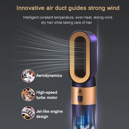 6-in-1 Hair Dryer Brush - Detachable Styling Tool