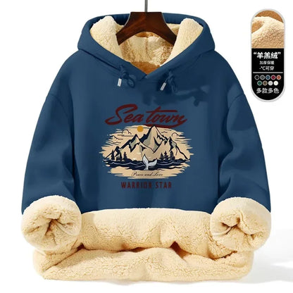 Thickened Lamb Fur Hooded Sweatshirt - Winter Warm Hoodie