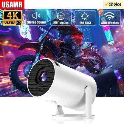 HY200 Portable HD Projector - 1080P WiFi Projector with Adjustable Stand