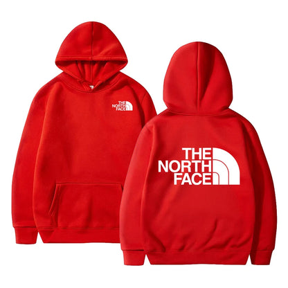 Outdoor Style Fleece Hoodie - Casual Pullover for Men & Women