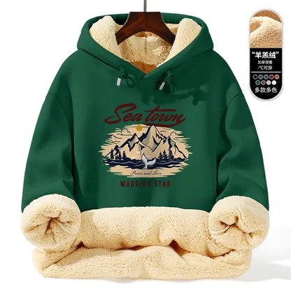 Thickened Lamb Fur Hooded Sweatshirt - Winter Warm Hoodie