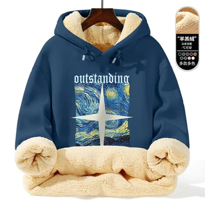 Thickened Lamb Fur Hooded Sweatshirt - Winter Warm Hoodie