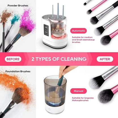 Electric Makeup Brush Cleaner & Dryer - USB Rechargeable Organizer