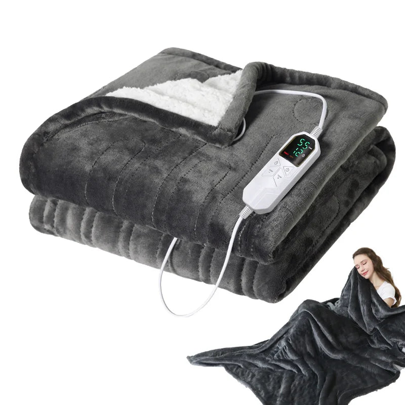 Electric Blanket - Heated Throw with Auto Shut-Off & Washable