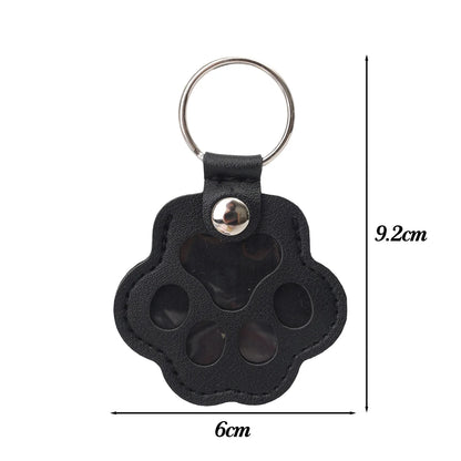 5pcs Cute Leather Portable Pendant Keyrings Cat Paw Pet Hair Holder Keychains for animal Lovers Accessories Wholesale Key chains