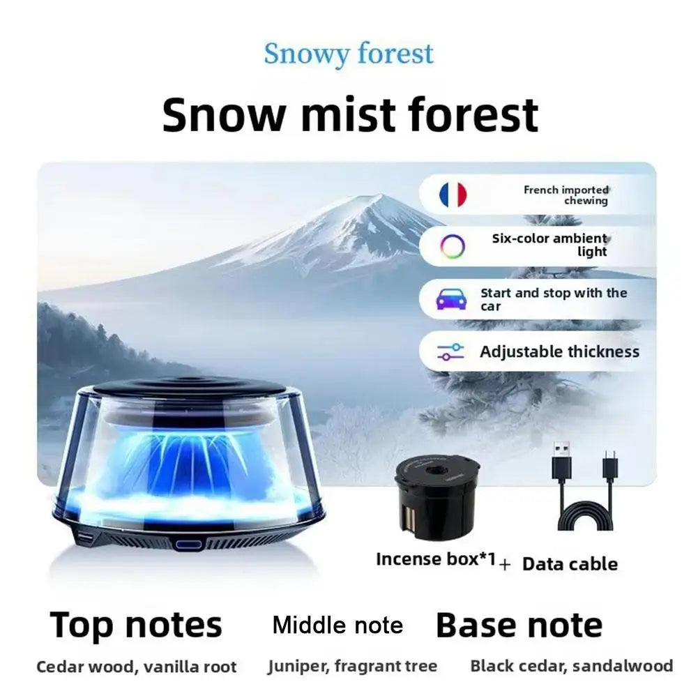 Snow Mountain Smart Car Fragrance Diffuser Rechargeable