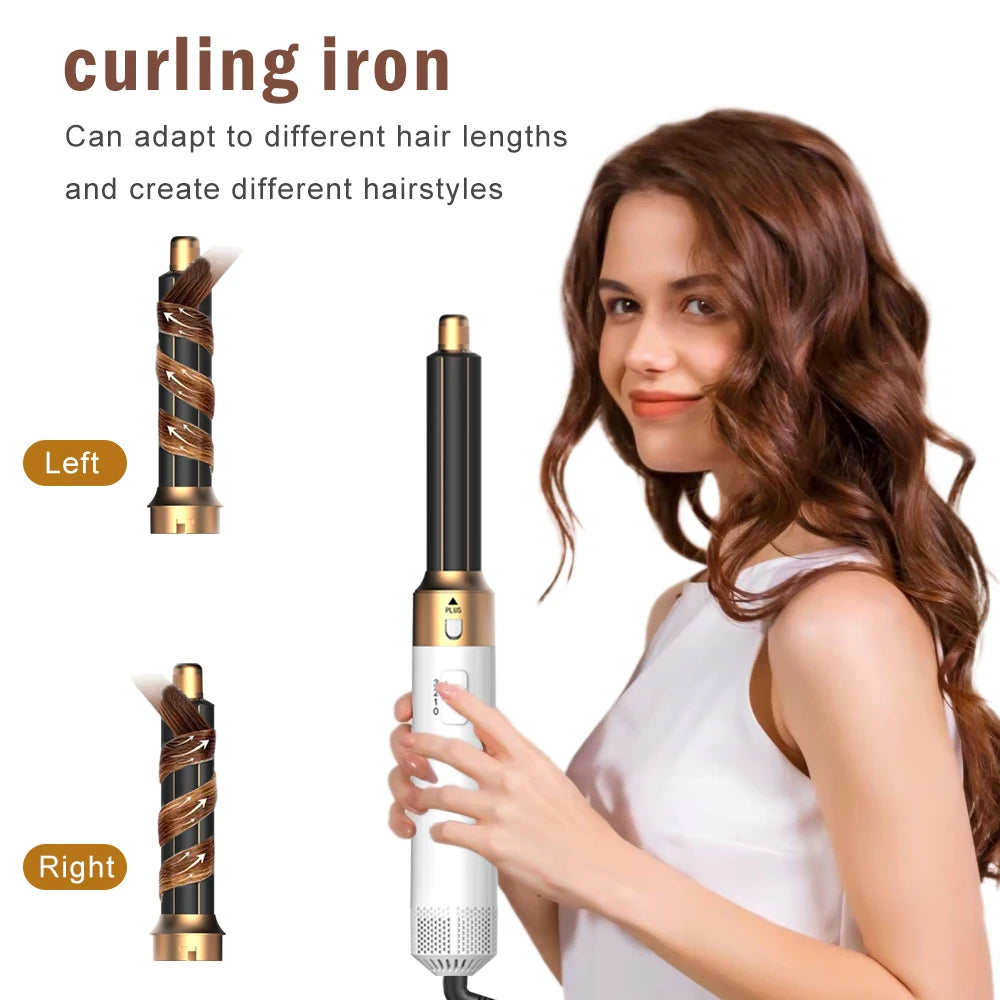 6-in-1 Hair Dryer Brush - Detachable Styling Tool