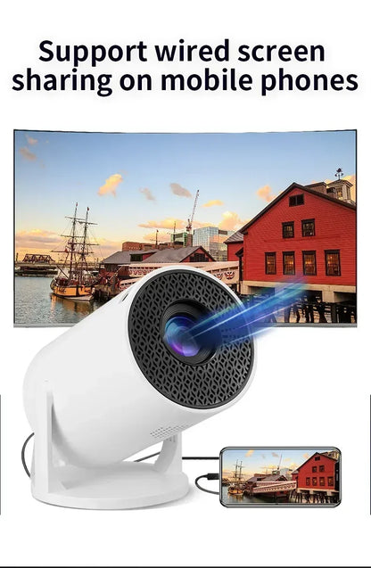 HY200 Portable HD Projector - 1080P WiFi Projector with Adjustable Stand