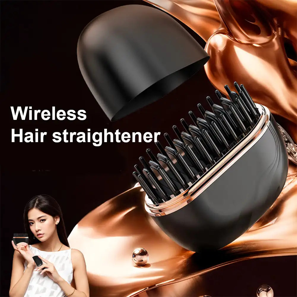 Mini Wireless Hair Straightener Comb