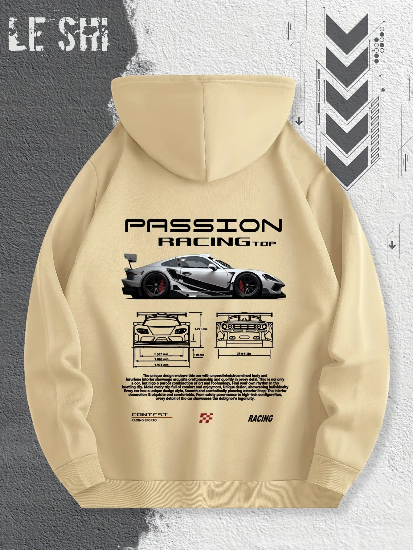 Men's Passionate Racing Graphic Hoodie