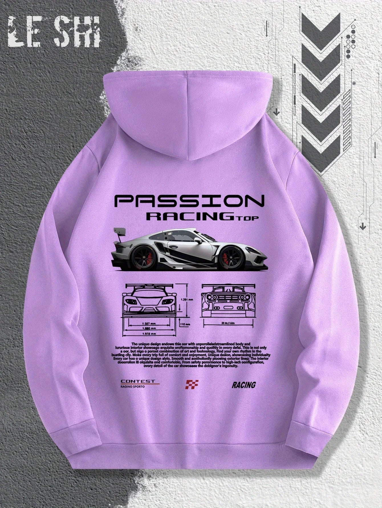 Men's Passionate Racing Graphic Hoodie