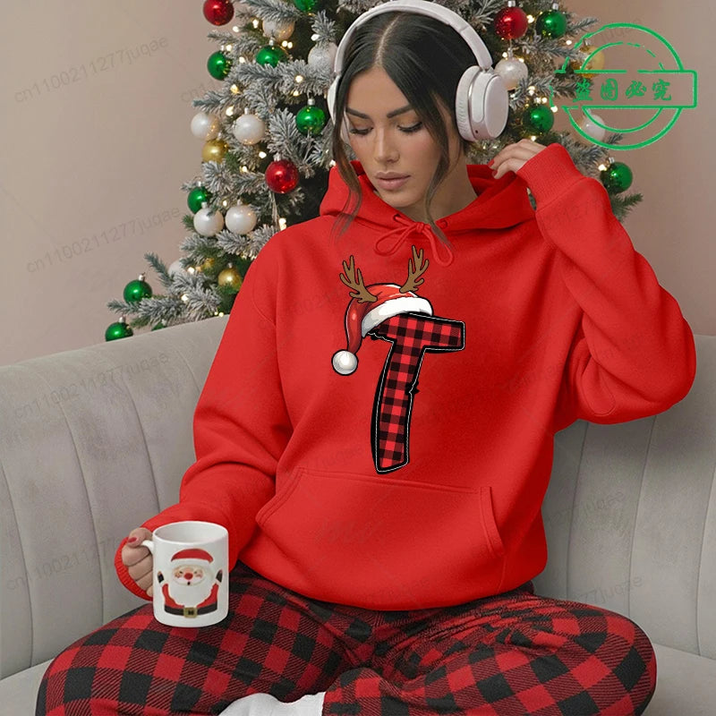 Christmas Hoodies - Festive Santa Print Sweatshirt
