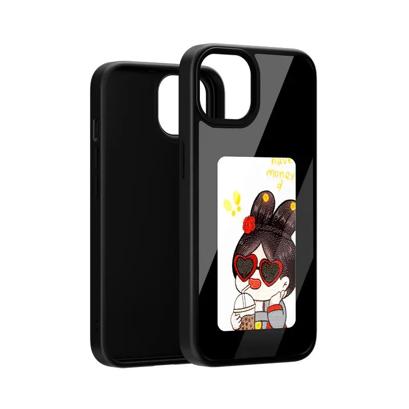 NFC E-Ink Display Phone Case - Custom Photo & Anime (iPhone 11-16)