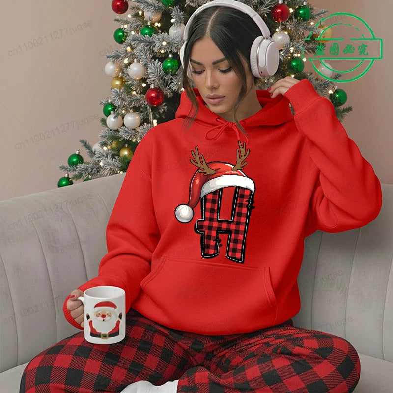 Christmas Hoodies - Festive Santa Print Sweatshirt