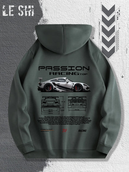 Men's Passionate Racing Graphic Hoodie