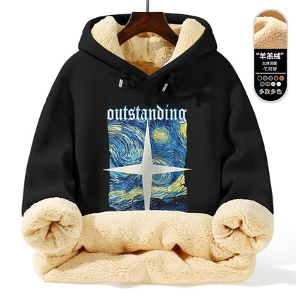 Thickened Lamb Fur Hooded Sweatshirt - Winter Warm Hoodie