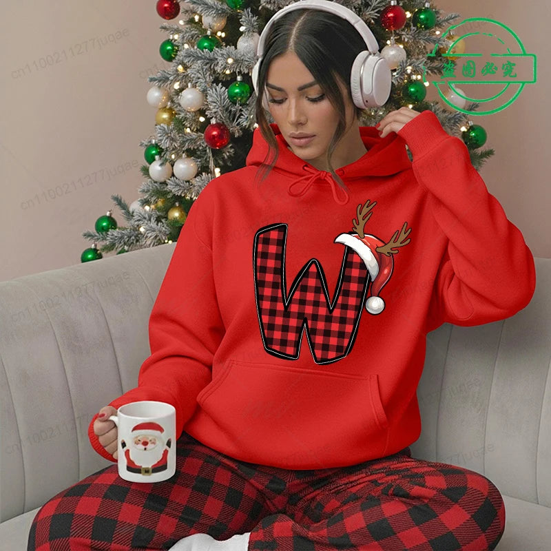 Christmas Hoodies - Festive Santa Print Sweatshirt