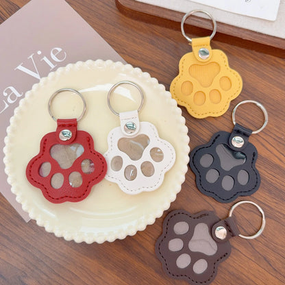 5pcs Cute Leather Portable Pendant Keyrings Cat Paw Pet Hair Holder Keychains for animal Lovers Accessories Wholesale Key chains