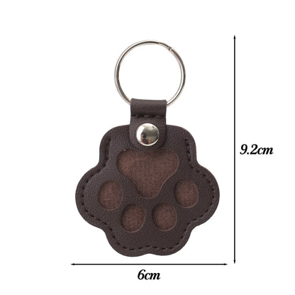 5pcs Cute Leather Portable Pendant Keyrings Cat Paw Pet Hair Holder Keychains for animal Lovers Accessories Wholesale Key chains