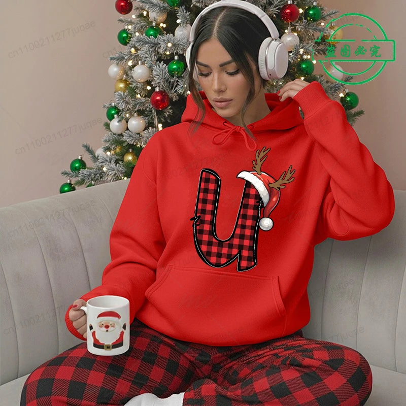 Christmas Hoodies - Festive Santa Print Sweatshirt
