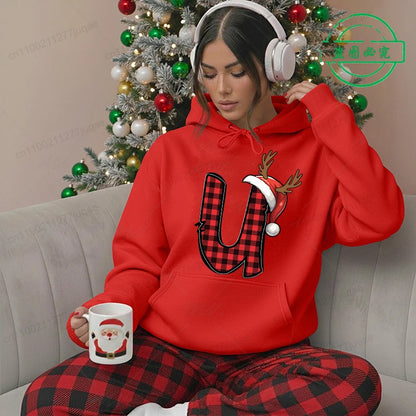 Christmas Hoodies - Festive Santa Print Sweatshirt