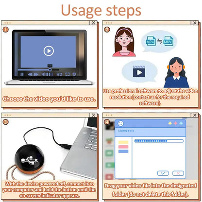 Video Crystal Memory Art Glass Ball