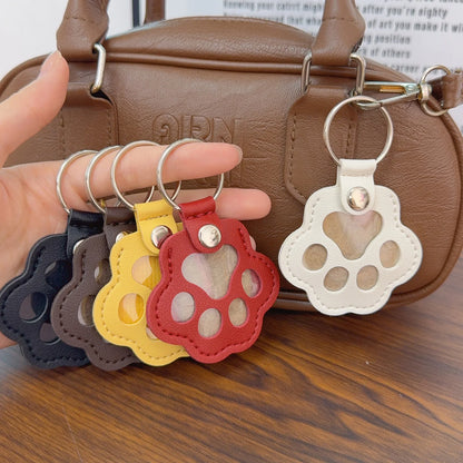 5pcs Cute Leather Portable Pendant Keyrings Cat Paw Pet Hair Holder Keychains for animal Lovers Accessories Wholesale Key chains