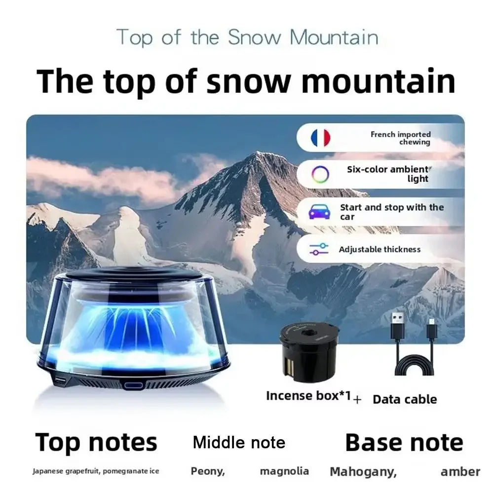 Snow Mountain Smart Car Fragrance Diffuser Rechargeable