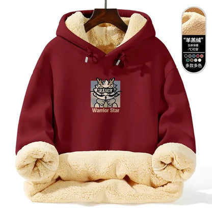 Thickened Lamb Fur Hooded Sweatshirt - Winter Warm Hoodie