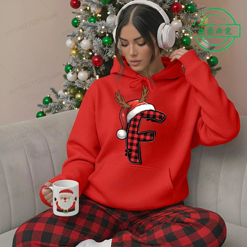 Christmas Hoodies - Festive Santa Print Sweatshirt