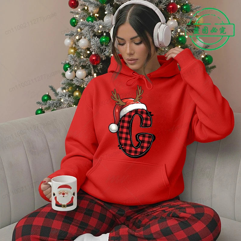 Christmas Hoodies - Festive Santa Print Sweatshirt
