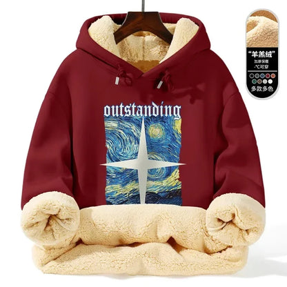 Thickened Lamb Fur Hooded Sweatshirt - Winter Warm Hoodie