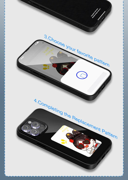 NFC E-Ink Display Phone Case - Custom Photo & Anime (iPhone 11-16)