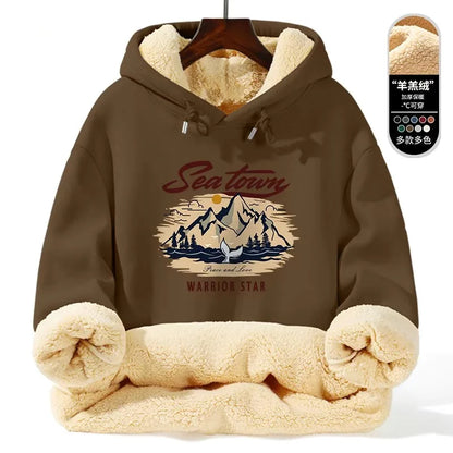 Thickened Lamb Fur Hooded Sweatshirt - Winter Warm Hoodie