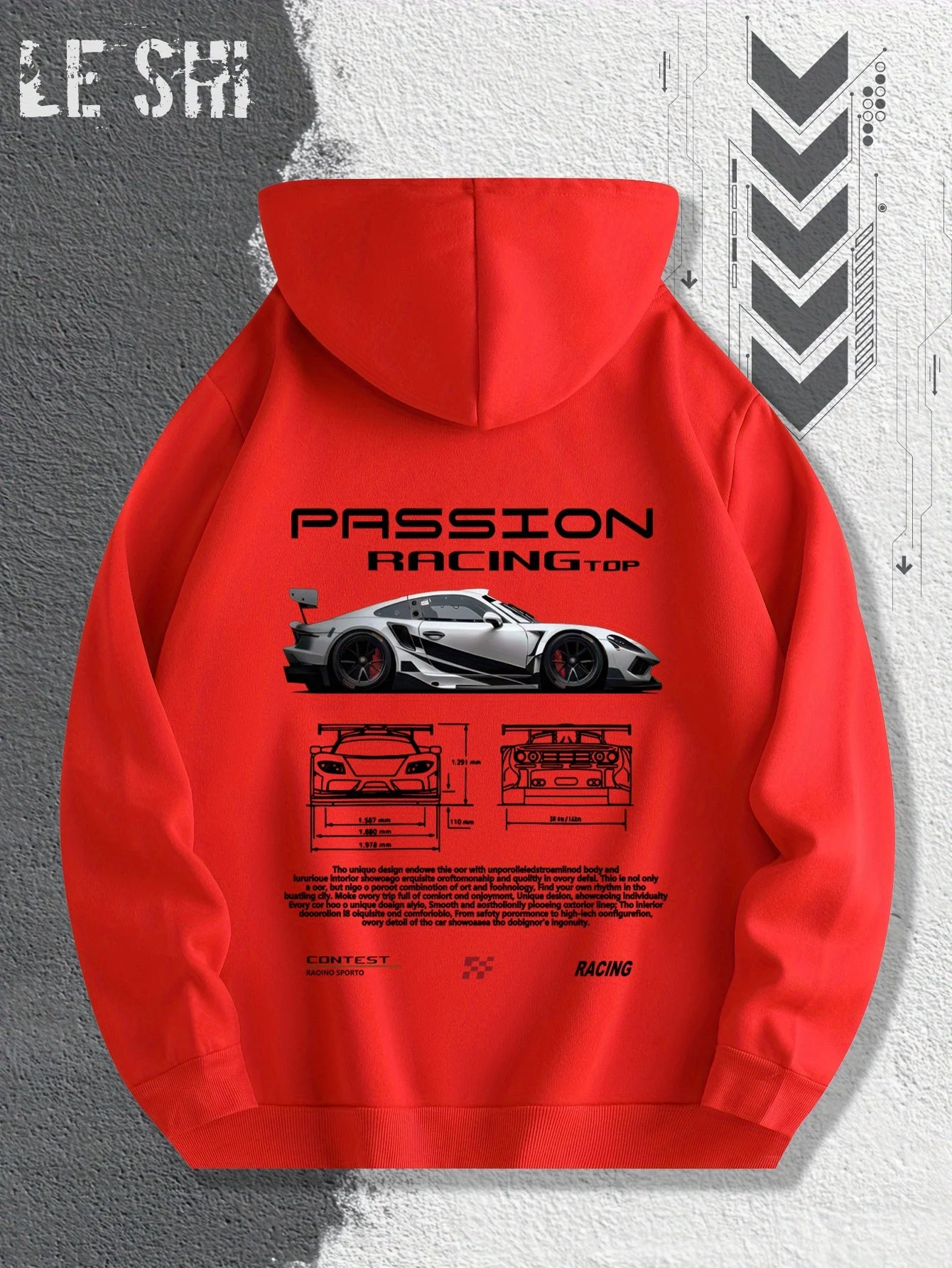 Men's Passionate Racing Graphic Hoodie