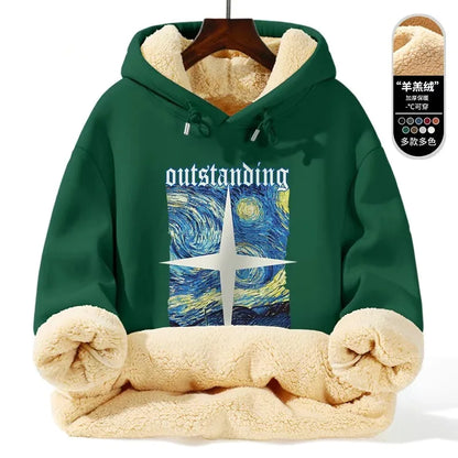 Thickened Lamb Fur Hooded Sweatshirt - Winter Warm Hoodie