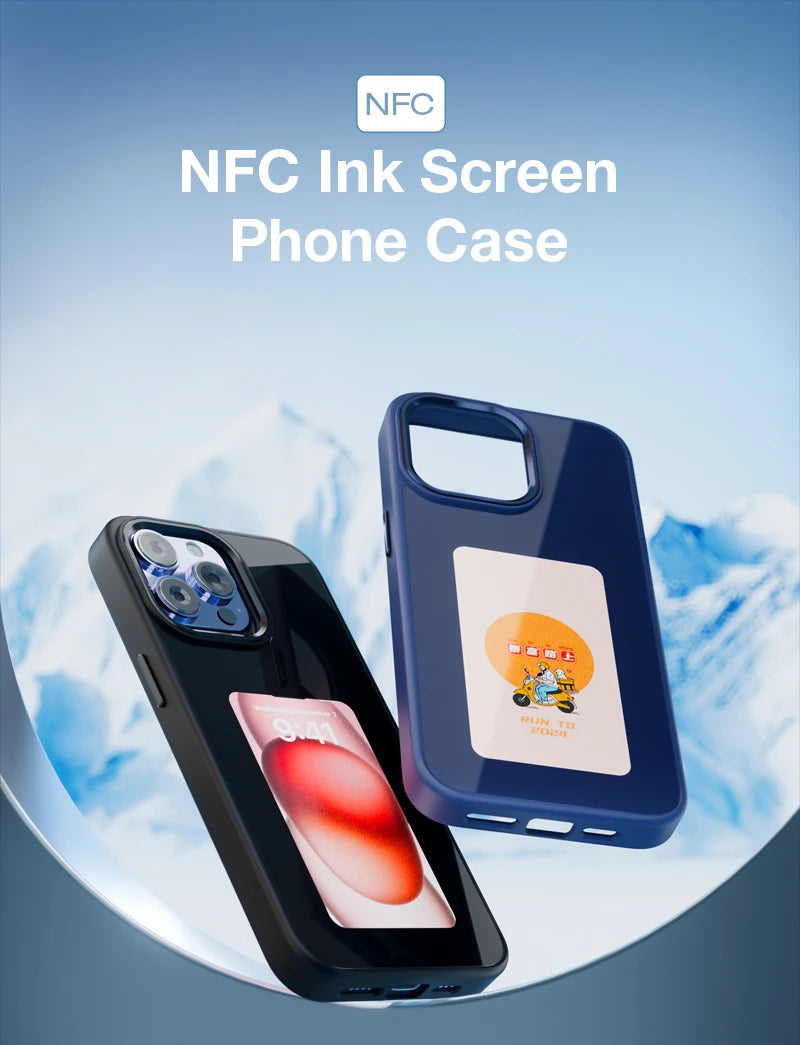 NFC E-Ink Display Phone Case - Custom Photo & Anime (iPhone 11-16)