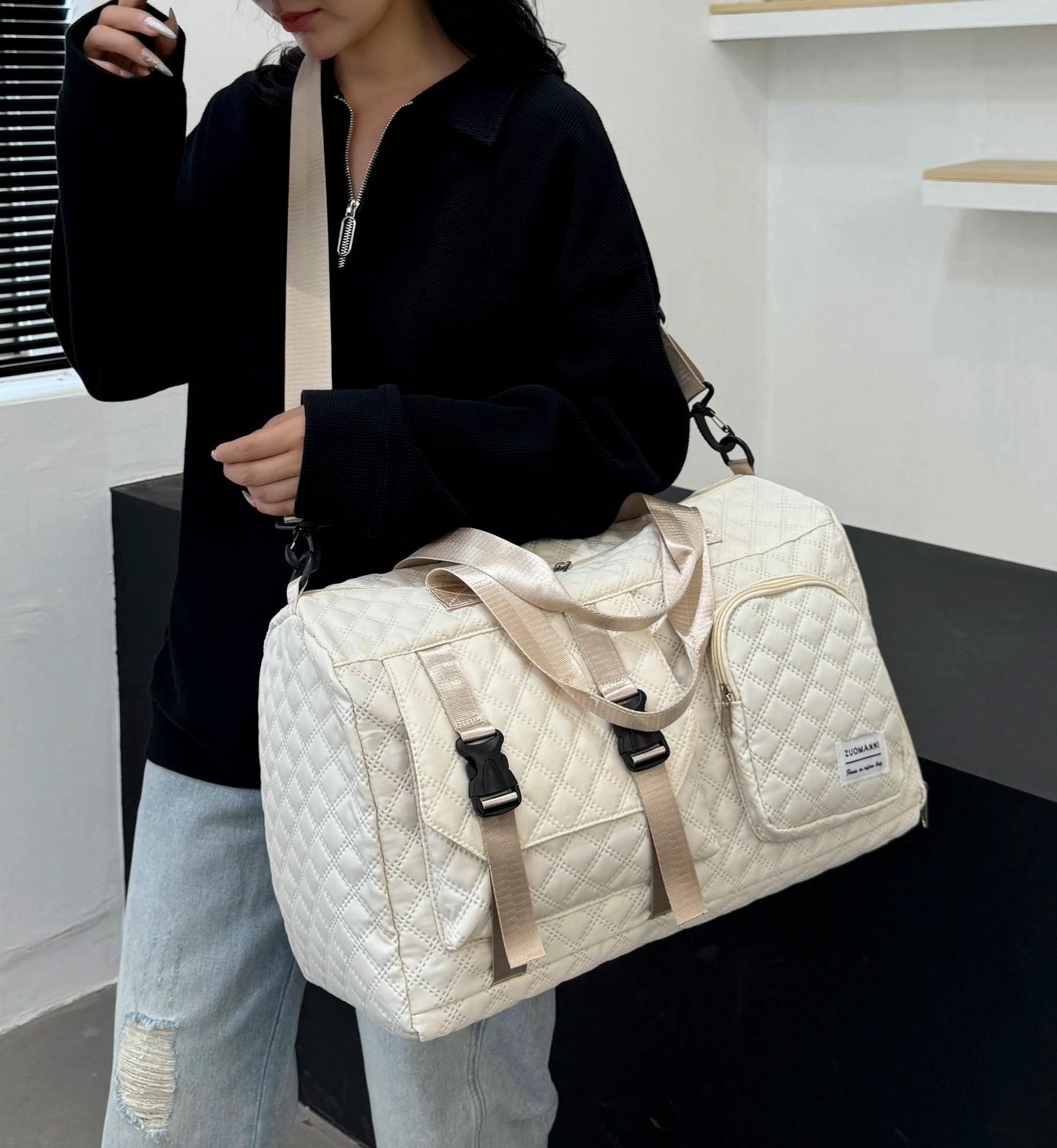 Argyle Nylon Duffle Bag