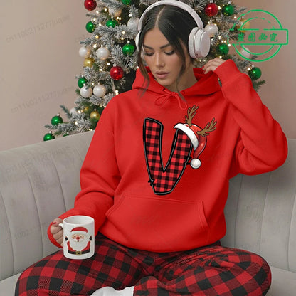 Christmas Hoodies - Festive Santa Print Sweatshirt